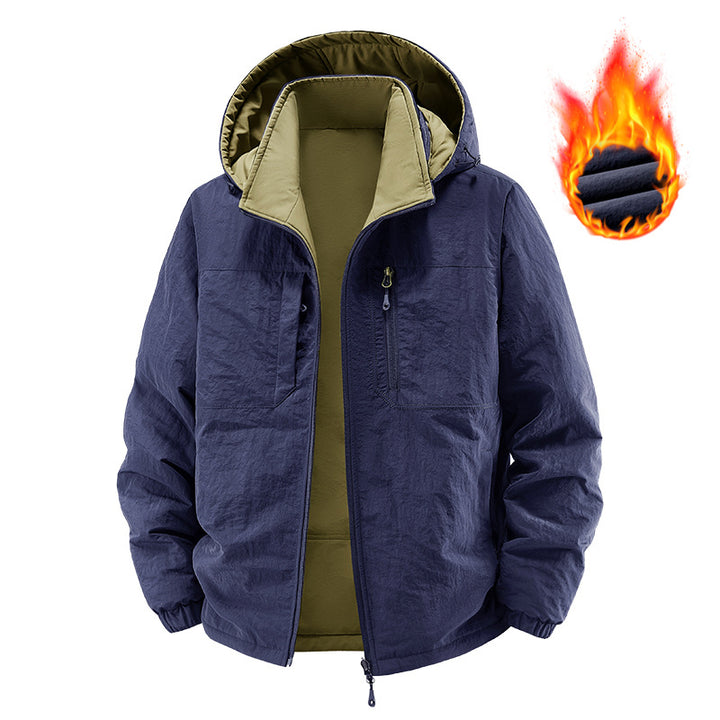 Herren Thermo-Fieldjacke mit Fleece-Innenfutter, Kapuze und Fronttaschen Echo Archiv