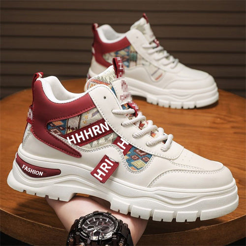 Herren Plateau-Sneaker mit Ethno-Gewebeeinsätzen Echoarhiv