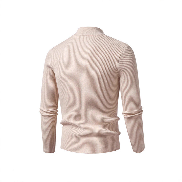 Herren Rollkragenpullover aus strukturiertem Strickmaterial Echoarchiv