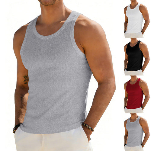 Herren nan geripptes Freizeitunterhemd mit breitem Träger und körpernaher Passform Echoarchiv