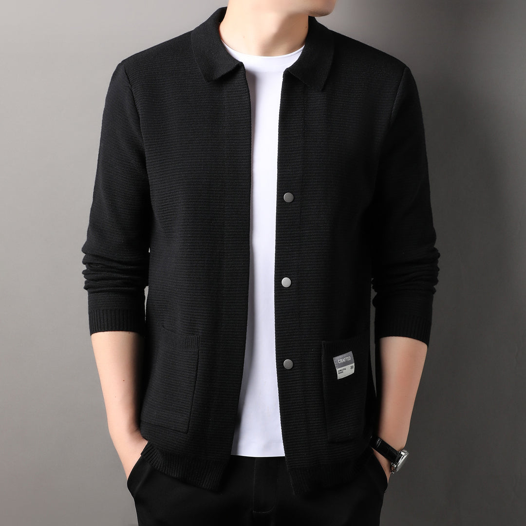 Herren elegante Strickjacke mit praktischen Taschen und modernem Schnitt Echoarchiv