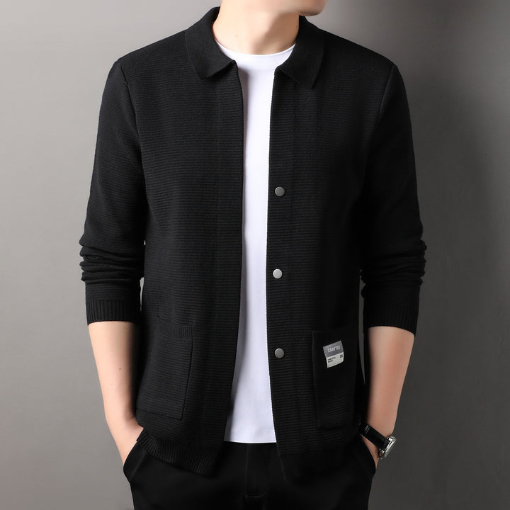 Herren elegante Strickjacke mit praktischen Taschen und modernem Schnitt Echoarchiv