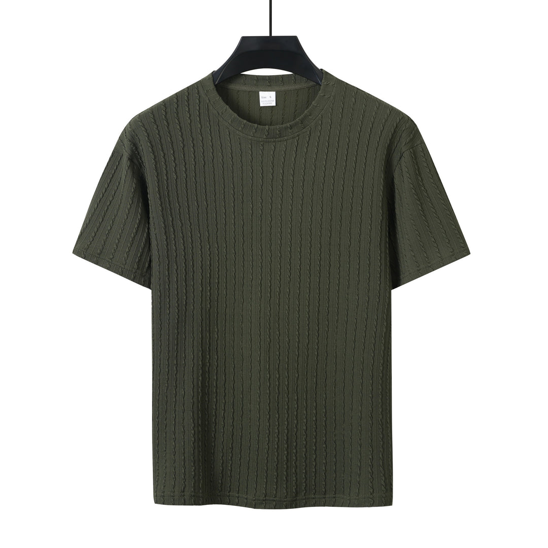 Herren T-Shirt mit strukturiertem Muster Echoarchiv