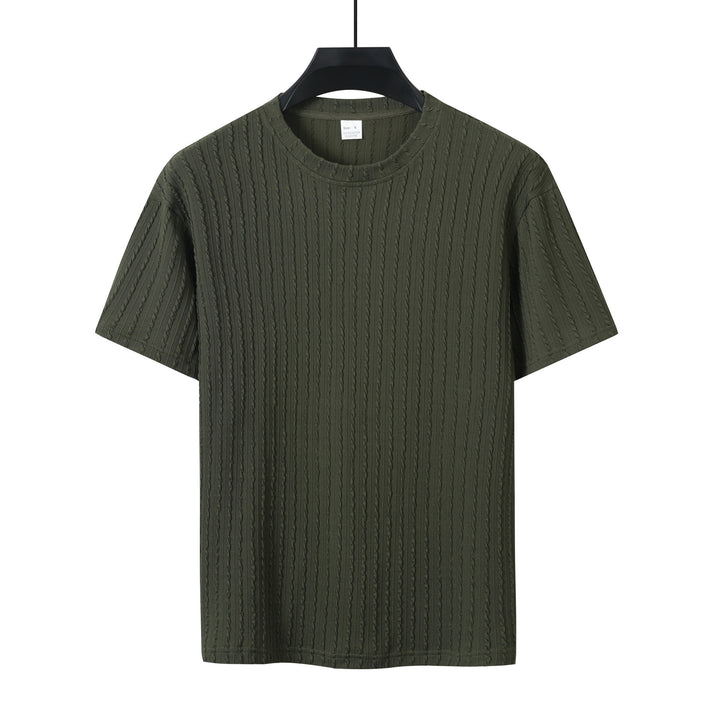 Herren T-Shirt mit strukturiertem Muster Echoarchiv