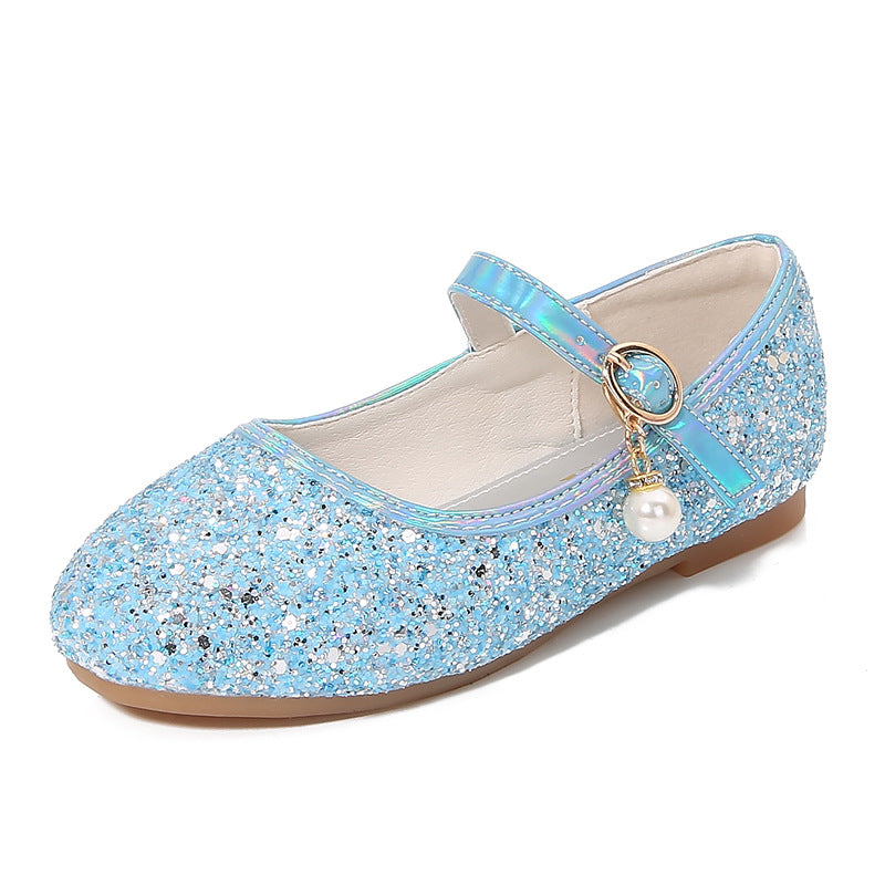Mädchen Glitzernde Mary Jane Ballerinas mit Perlenapplikation Echo Archiv
