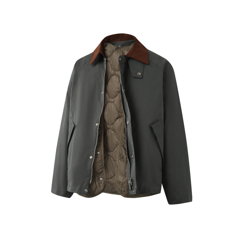 Herren Boxy‑Fieldjacke mit abnehmbarer wattierter Innenweste und Cordkragen Echo Archiv