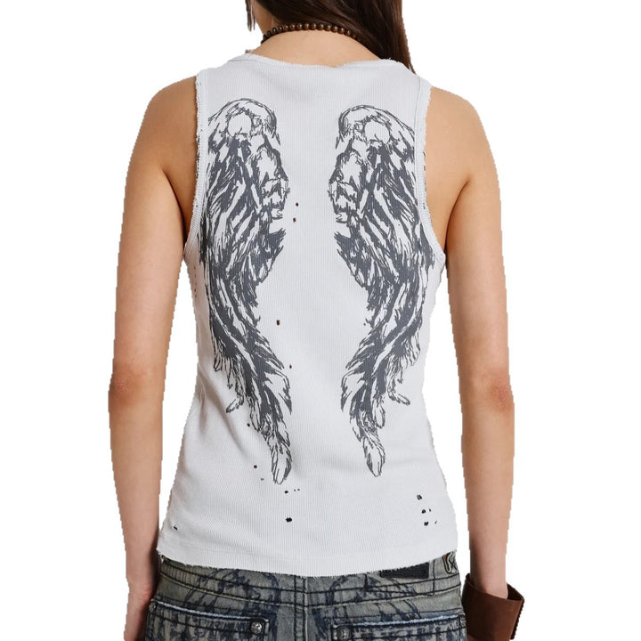 Damen lässiges Tanktop mit stylischem Grafikdruck Echo Archiv