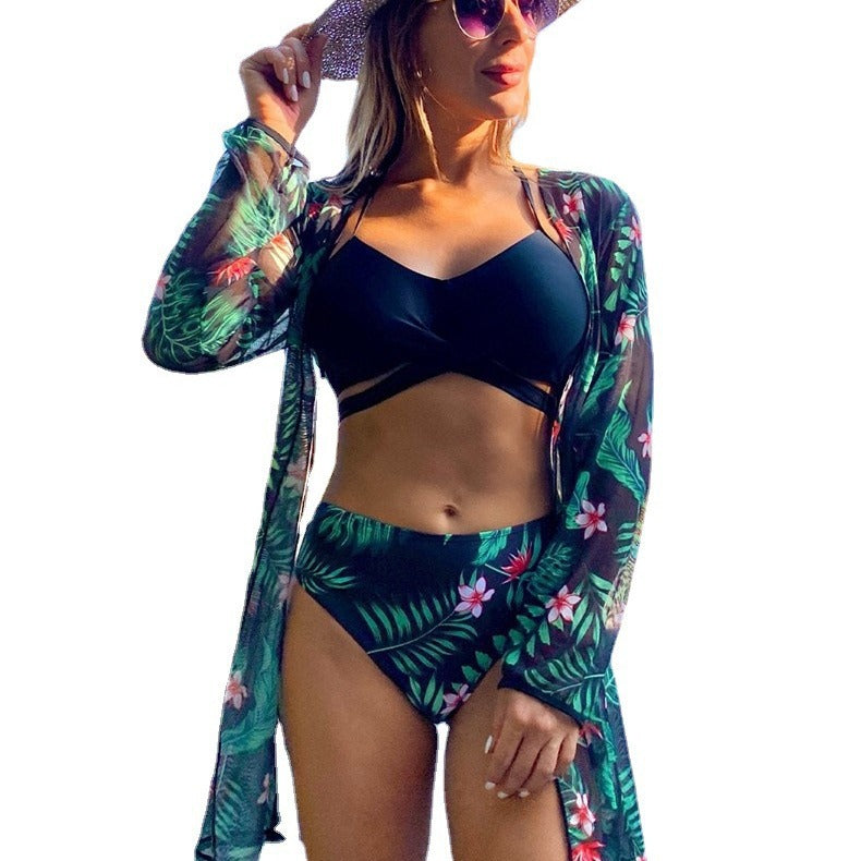 Damen Badeanzug mit floralem Kimono Echo Archiv