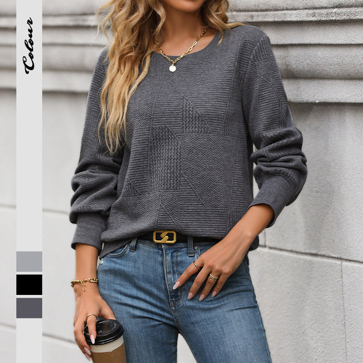 Damen Bequemer Strickpullover mit strukturiertem Design Echo Archiv