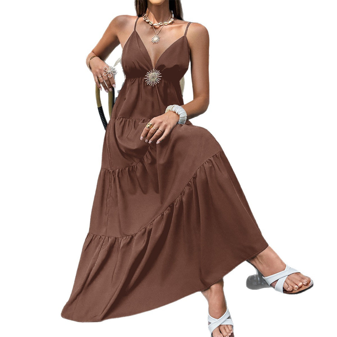 Damen Maxikleid mit zartem Verzierungsdetail Echo Archiv