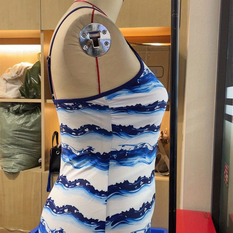 Damen Tankini mit dekorativem Wellenmuster Echo Archiv