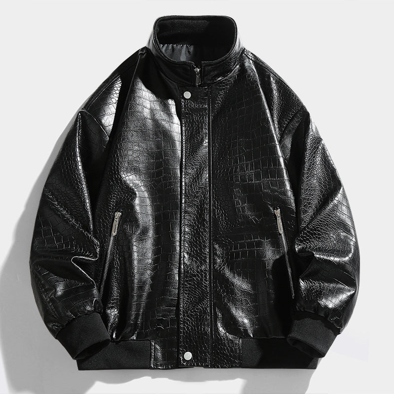 Herren modische Kunstlederjacke im modernen Schnitt Echoarchiv