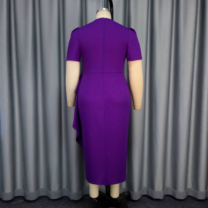 Damen Elegantes Maxikleid mit exquisiter Drapierung und floralen Akzenten Echo Archiv