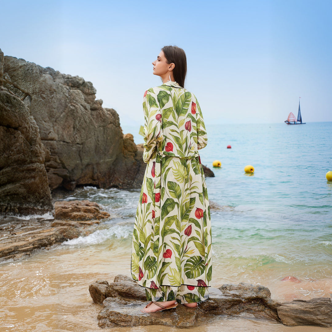Damen luftiger Kimono mit floralen Mustern Echo Archiv