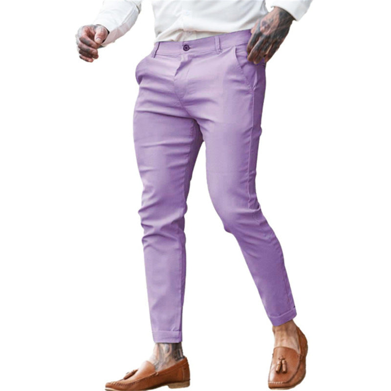 Herren elegante Slim-Fit Businesshose mit elastischem Bund und praktischen Taschen Echoarchiv