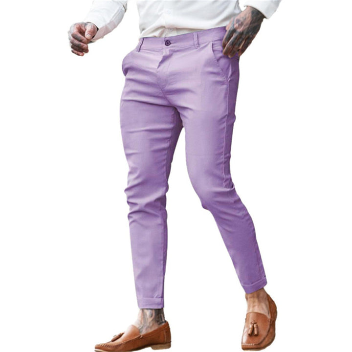 Herren elegante Slim-Fit Businesshose mit elastischem Bund und praktischen Taschen Echoarchiv