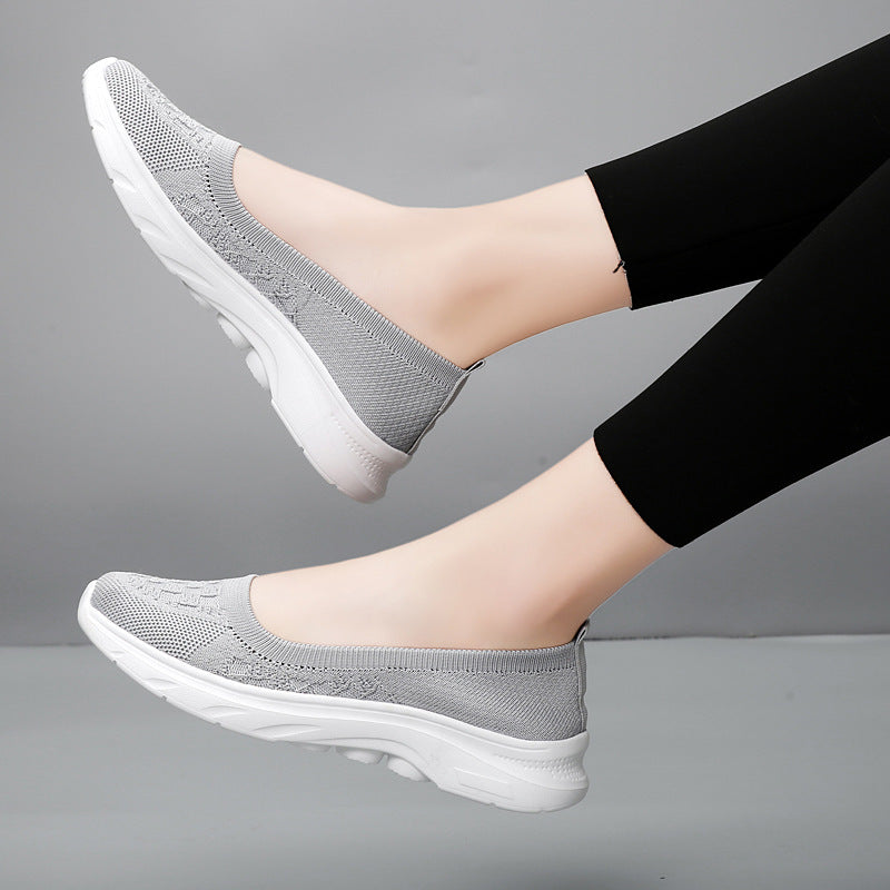 Damen nan Hybrid-Ballerina-Sneaker mit nahtlosem Strickobermaterial, ergonomischem Komfortfußbett und griffiger Laufsohle Echo Archiv