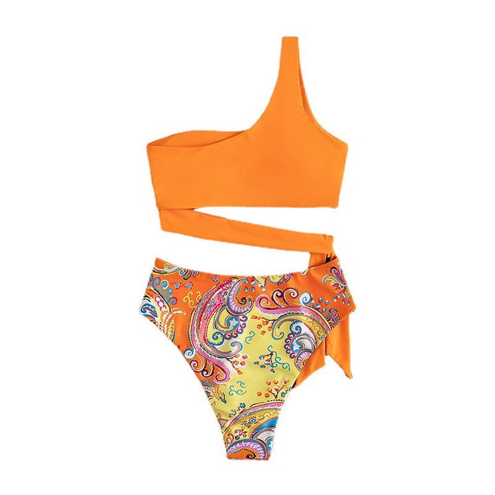 Damen Triangel-Bikini mit asymmetrischem Oberteil und elegantem Wickelband Echo Archiv