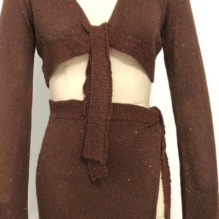 Damen Zweiteiler Strickensemble mit raffiniertem Schnitt Echo Archiv