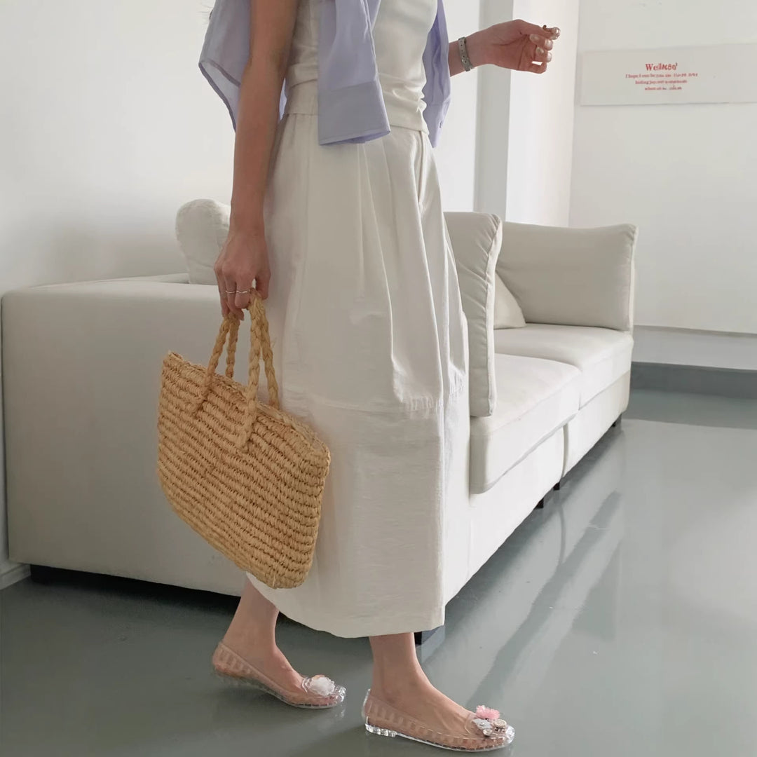 Damen Eleganter Midirock mit Falten Echo Archiv
