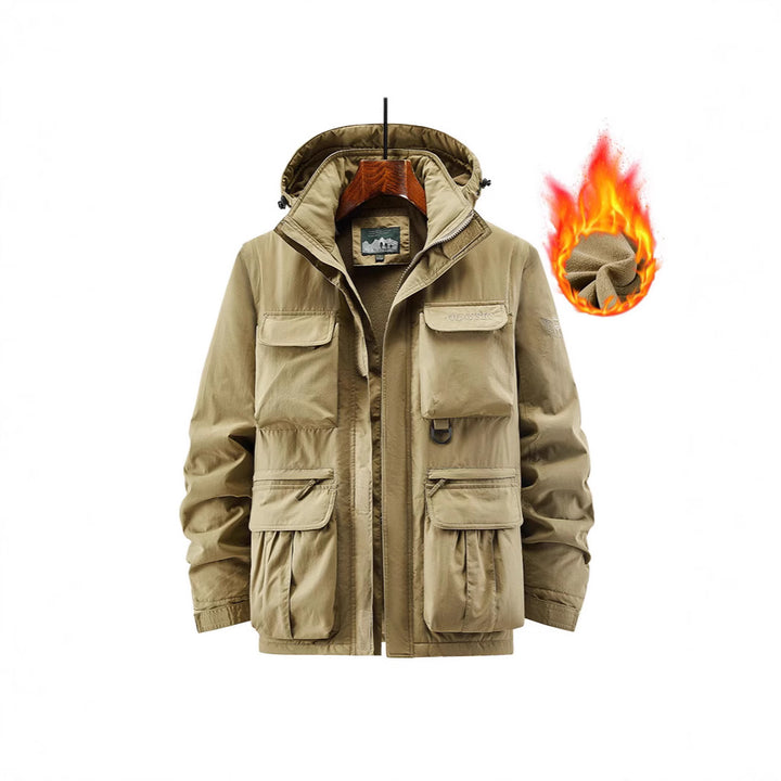 Herren Outdoor-Fieldjacke mit fleecegefüttertem Thermoinnenfutter und Multifachtaschen – Marzano