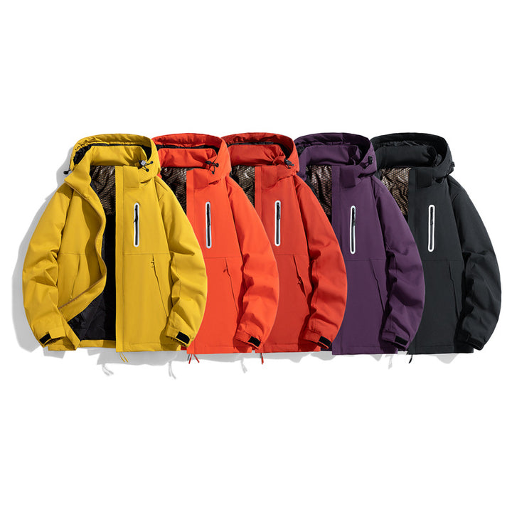 Herren wasserabweisende gesteppte Winterjacke mit Kapuze, thermischer Isolierung und reflektierender Brusttasche Echo Archiv