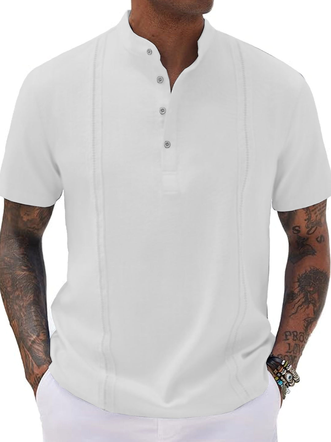 Herren Poloshirt mit modernem Knopfleisten-Design und atmungsaktiver Struktur Echoarchiv