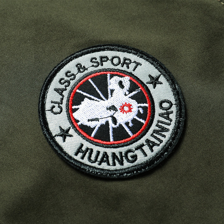 Herren Canvas-Fieldjacke im Bomberstil mit Stehkragen, Taschenklappen und elastischen Bündchen Echoarchiv