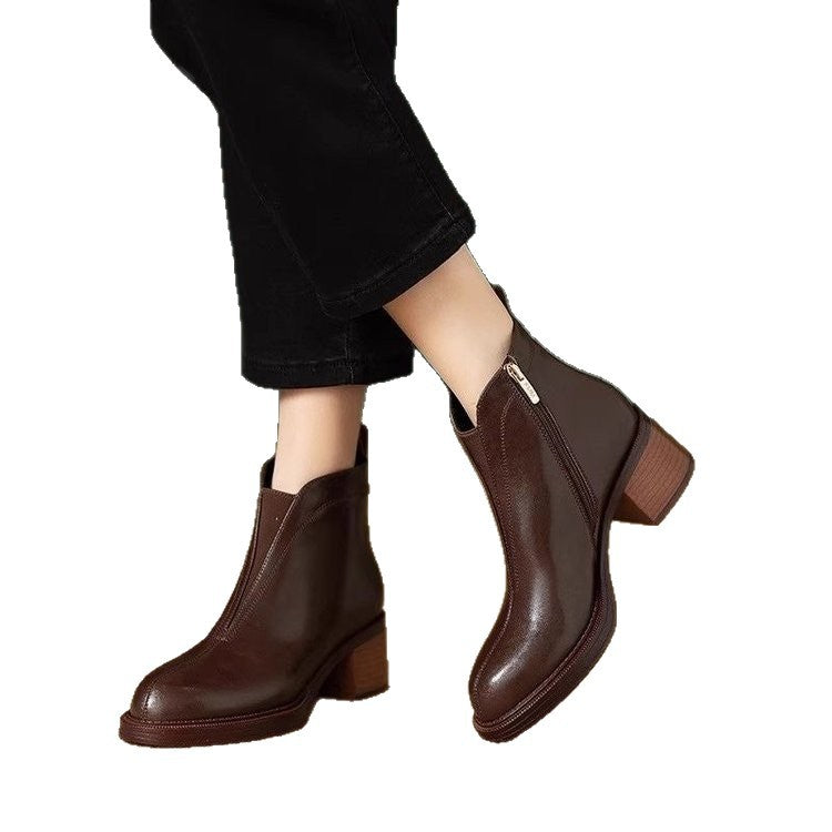 Damen Elegante und bequeme Stiefeletten mit Reißverschluss – Varelle