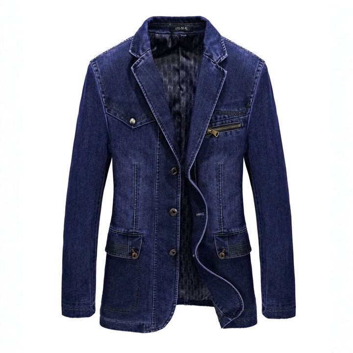 Herren Modische Denim Blazerjacke Echo Archiv