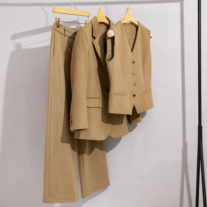 Damen Lang geschnittener Wollmix-Blazer mit Ein-Knopf-Verschluss und Pattentaschen Echoarchiv