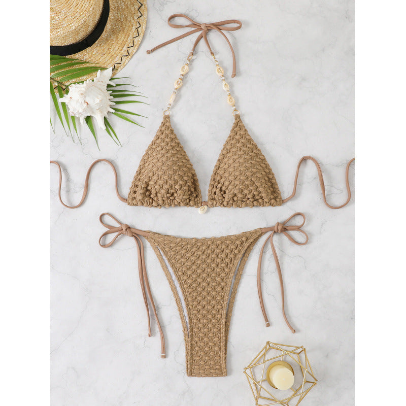 Damen Triangel-Bikini mit raffinierter Häkel-Optik Echo Archiv