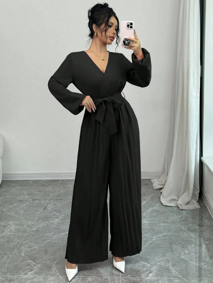 Damen Eleganter Plissee Jumpsuit Echo Archiv