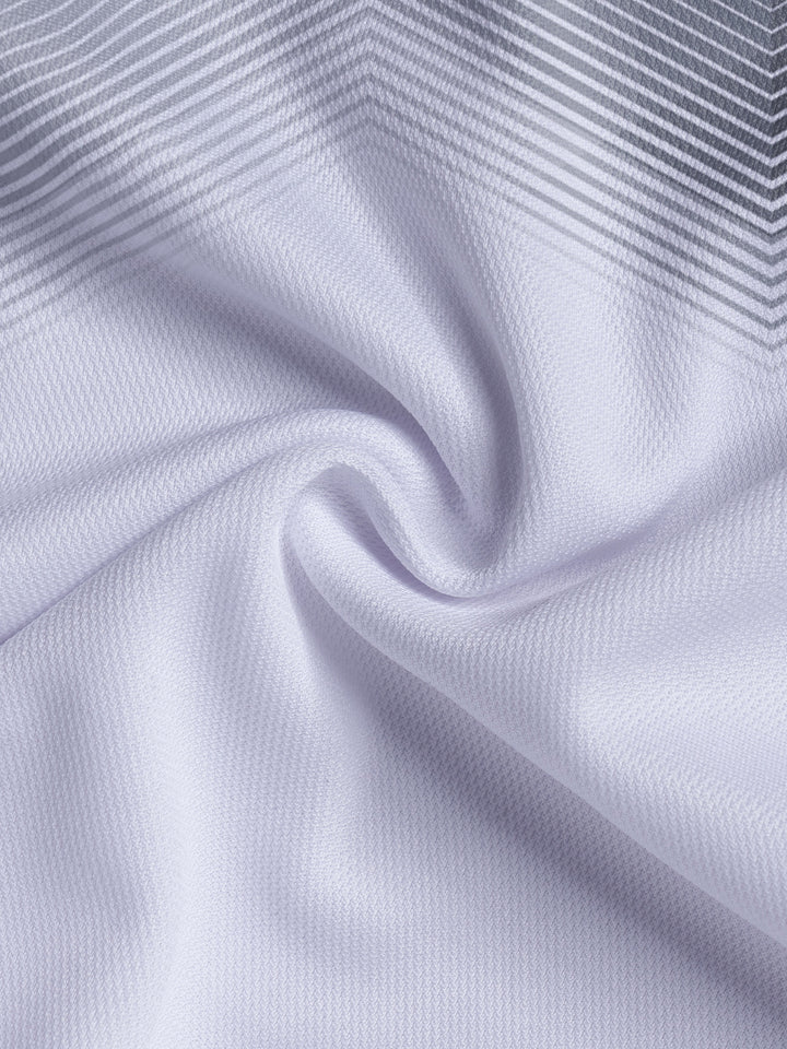 Herren Poloshirt mit modernem geometrischem Muster Echoarchiv