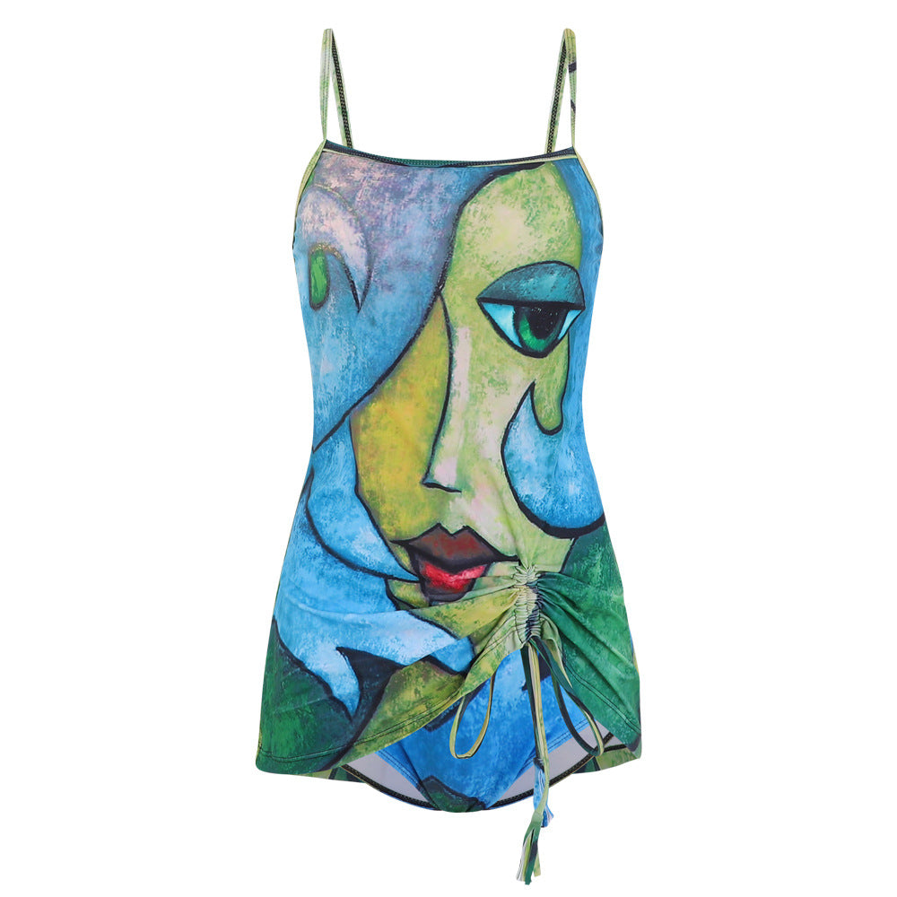 Damen Kunstvolles Strandoutfit Echo Archiv