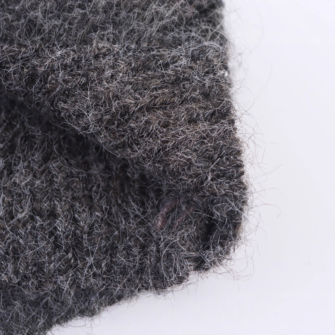 Damen Ärmellose Mohairoptik Strickweste mit V-Ausschnitt und Zierpailletten Echoarchiv