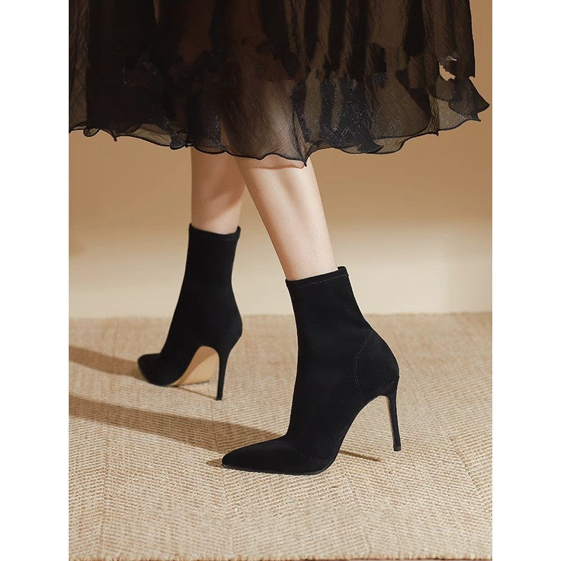Damen Stretch‑Sockboot mit spitzer Zehenpartie und schmalem Stiletto Echo Archiv
