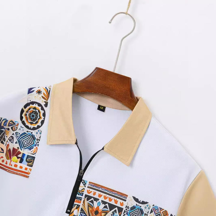 Herren modisches Freizeit-Outfit mit stilvollem Muster Echoarchiv