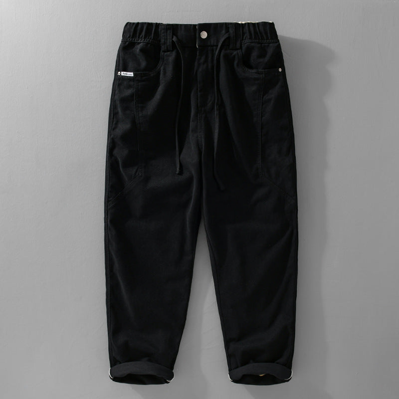 Herren Utility-Cargohose mit elastischem Bund, Tunnelzug und aufgesetzten Taschen Echoarchiv