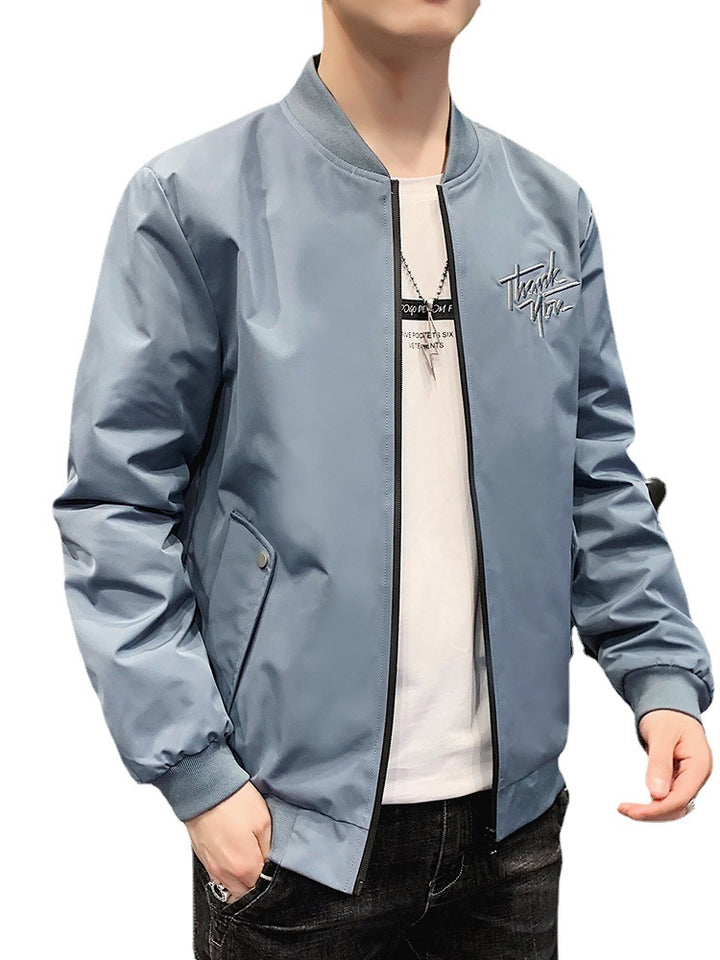 Herren sportliche Bomberjacke mit eleganter Stickerei Echoarchiv