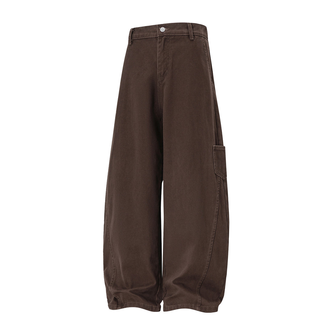 Damen Hochtaillierte Extraweite Workwear‑Hose mit Ballonbein und Cargotasche Echo Archiv