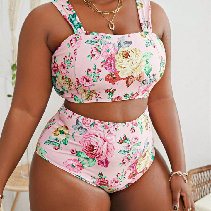 Damen Hochtailliertes Bikini-Set mit floralem Design Echo Archiv