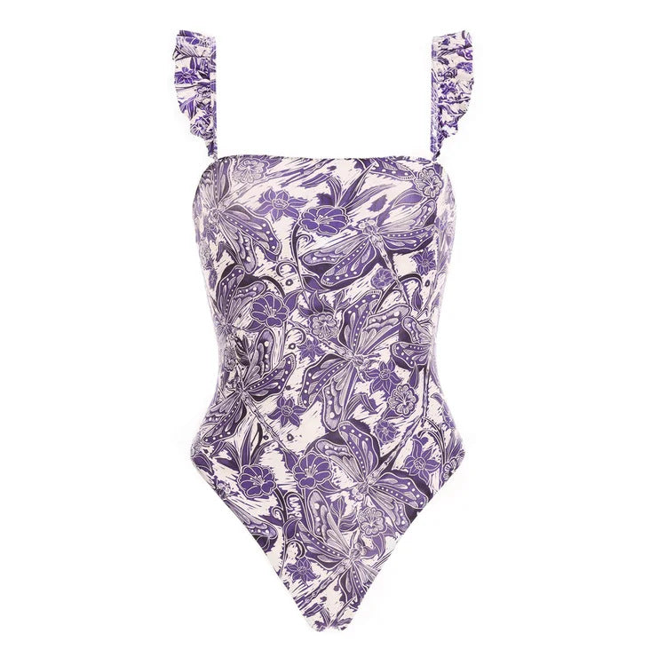 Damen Bikiniset mit schickem Wickelrock und verspieltem Rüschendesign Echo Archiv