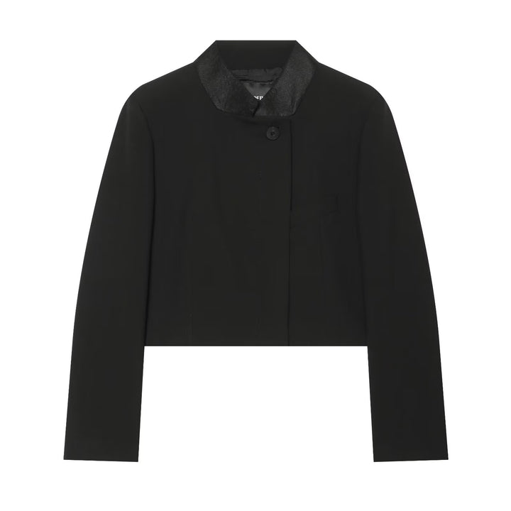 Damen Cropped‑Blazerjacke im Boxy‑Schnitt mit kurzem Stehkragen Echo Archiv
