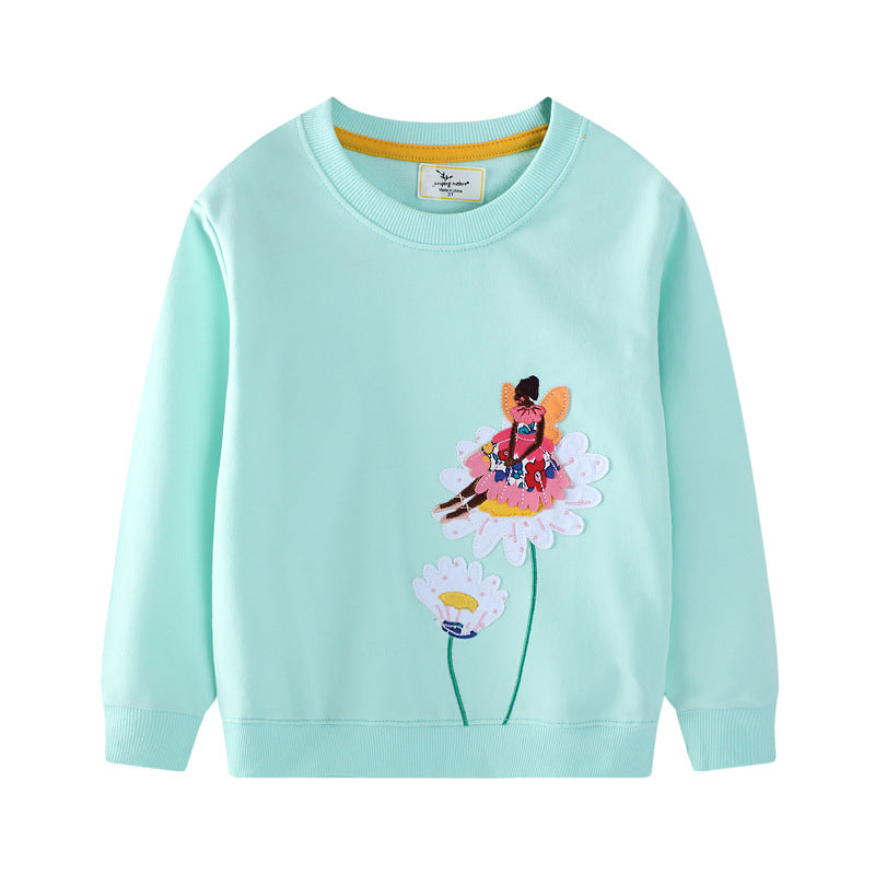 Mädchen Sweatshirt mit buntem Blumen- und Feenmotiv Echo Archiv