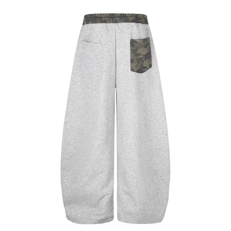 Damen Extraweite Culotte-Sweatpants mit Camouflage-Bund und Sternpatch Echoarchiv