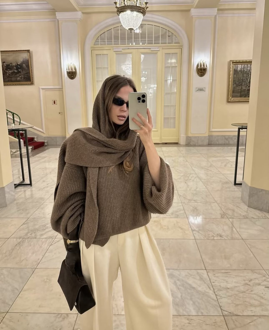 Damen Oversized Rollkragen‑Strickpullover mit Rippstruktur Echoarchiv
