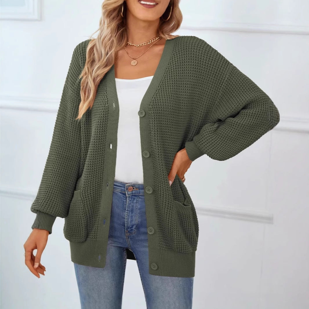 Damen Grobstrick Cardigan – Veloura