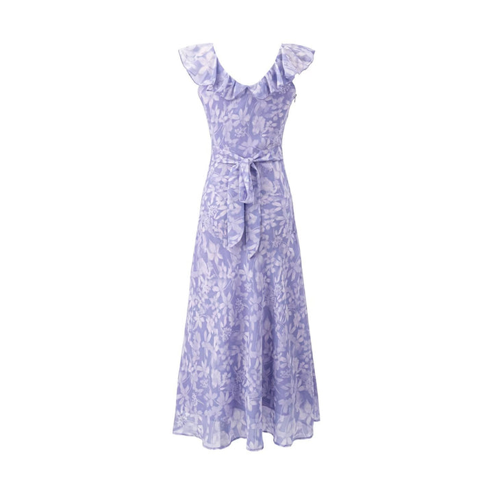 Damen Maxikleid mit romantischem Blumenmuster und raffinierten Rüschendetails Echo Archiv