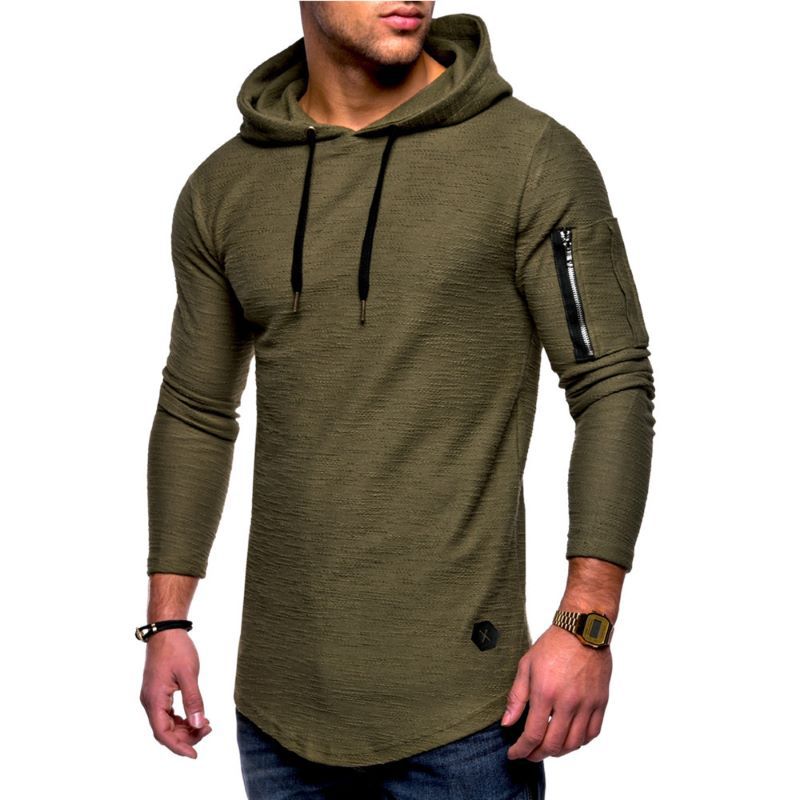 Herren langer Kapuzenpulli mit einzigartiger Struktur Echoarchiv